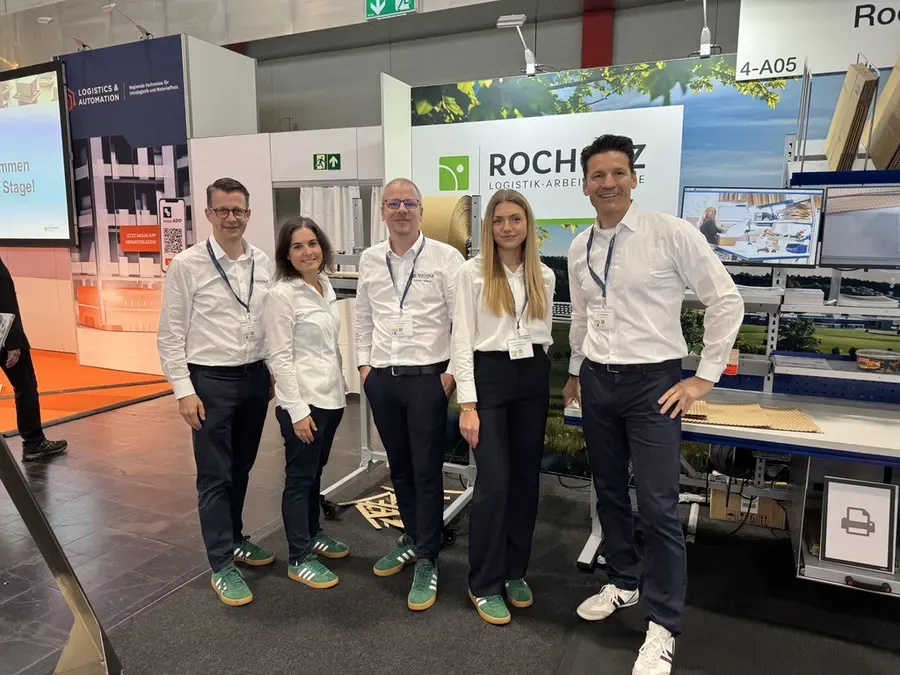 Mit dem Messeteam von Rocholz
